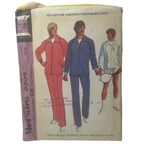 Vintage 70’s McCall’s Men’s jogging suit sewing patterns